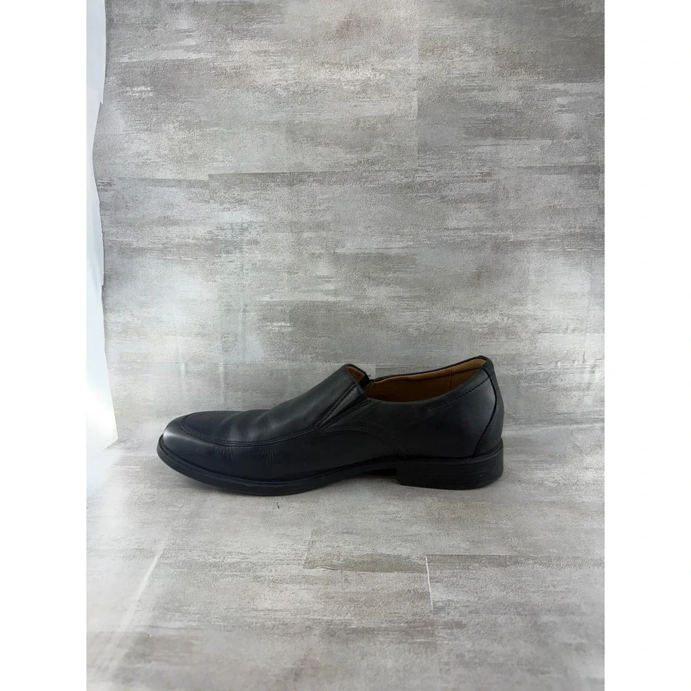 Clarks Men Tilden Free Black Leather Slip On Loafers Dress Shoes Sz 11.5 M
